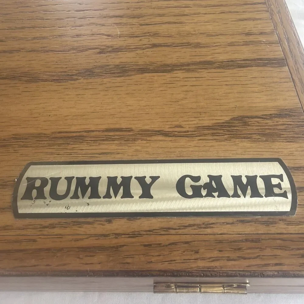 Vintage Rummikub Deluxe Wooden Carry Case Complete 106 Tiles American Way
